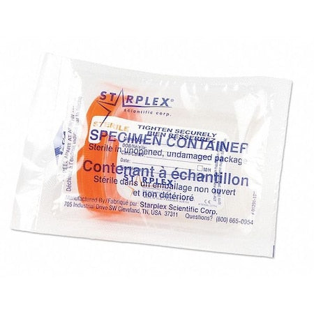 Specimen Container w/Lid, 120mL, PK100