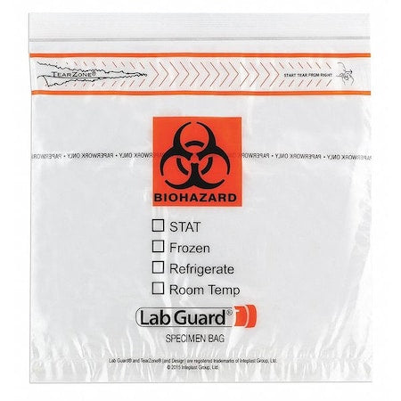 Specimen Transport Bag, 10x10", PK1000