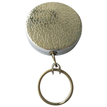 Key Reel, Chrome, Stainless Steel Chain, Chrome Texture