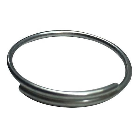 Split Key Ring, Gray, Steel, Split Ring, Zinc Plated 1000 PK