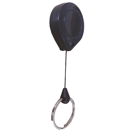 Badge Holder, Split Ring Type, Black