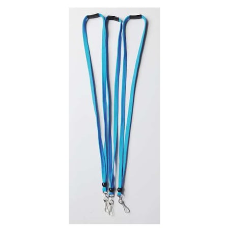 Lanyard, Light Blue, Single Color, 10 PK