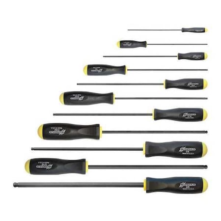 Screwdriver Set, Ball End, Long, 11 pcs