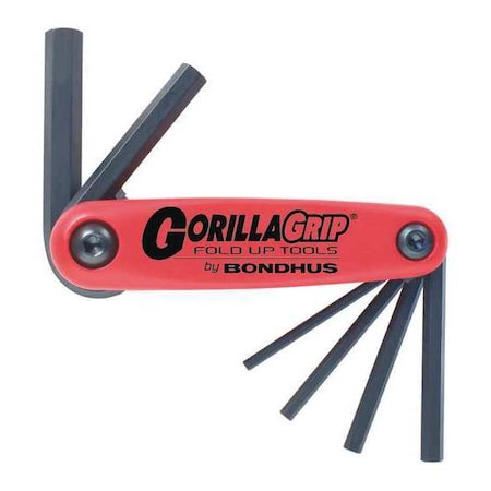 6 Piece Metric Fold-Up Hex Key Set, 12595