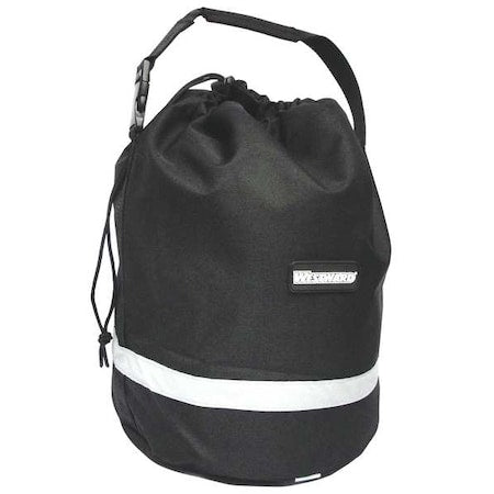 Drawstring Bag, Black, Polyester, 1 Pockets