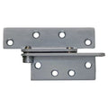 Pivot Hinge, Cold-Rolled Steel, Full Surface Mounting, 1 in Leaf W x 4 1/4 in Leaf H, zinc plated