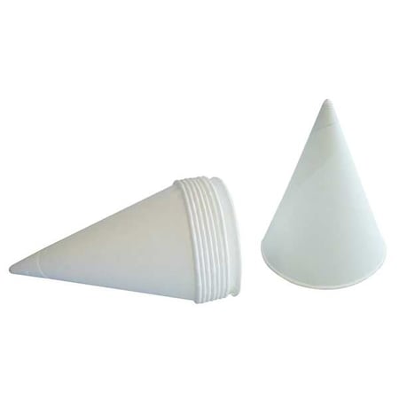 Disposable Cone Cup, Paper, 4.25 oz, White, 200PK