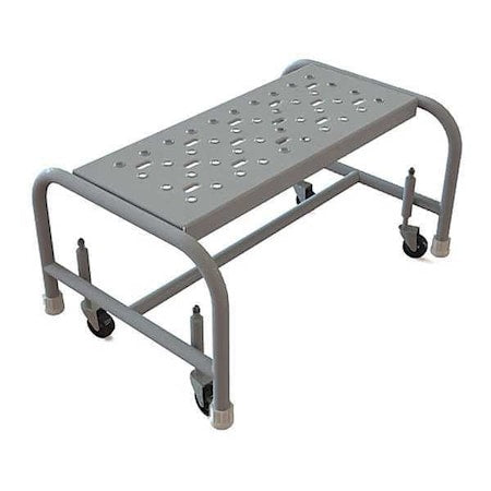 Mobile Step Stand, Steel, Serrated, 24inW