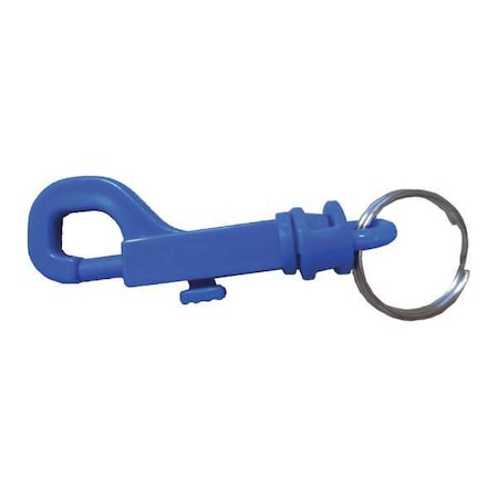 Plastic Key Clip, Blue, Plastic, Not Load Rated