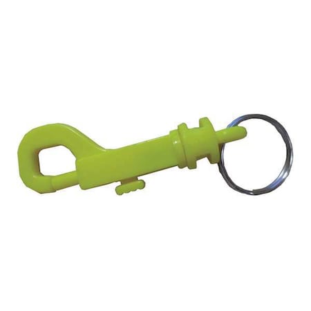 Plastic Key Clip, Yellow, Plastic, Not Load Rated