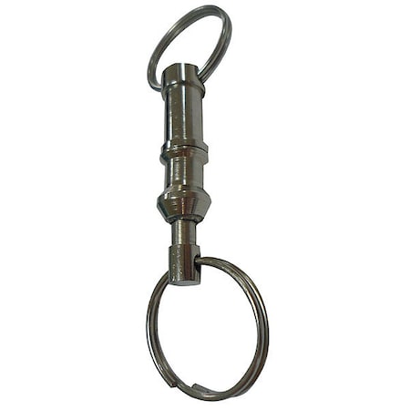Quick Release Key Holder, Silver, Steel, Quick Release Ring, Nickel Plated