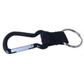 Carabiner Key Holder, Black, Aluminum, Snap-On Caribeener Hook, Black Coated
