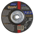 Depressed Center Grinding Wheel, Type 27, 5 in Dia, 0.25 in Thick, 5/8"-11 Arbor Hole Size, 24 Grit