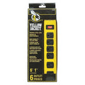 Workshop Power Strip, 6 ft., PK4