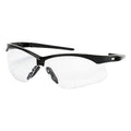 Anser Reader Safety Glasses, Black Wraparound Frame, 2.5 Diopter, Clear Lens, M