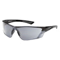 Recon, Safety Glasses, Anti-Fog & Anti-Scratch, Gray Lens, Black Frame, Half-Frame, 1 PR