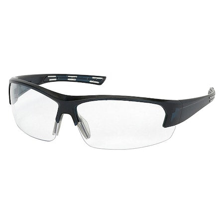 Xtricate(TM), Safety Glasses, Anti-Fog, Clear Lens, Blue Frame, Half-Frame, 1 PR