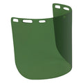 Face Shield Visor, Green Visor, 8 in Height