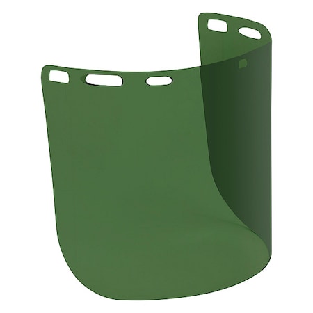 Face Shield Visor, Green Visor, 8 in Height