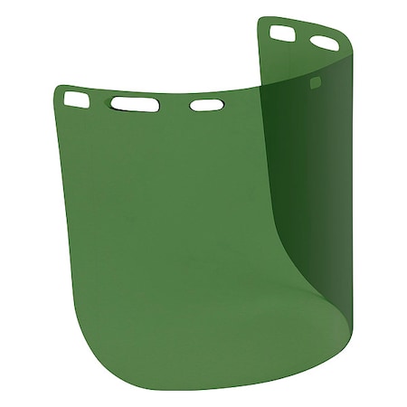 Face Shield Visor, Green Visor, 8 in Height