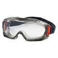 Safety Goggles, Clear Lens, Anti-Scratch & FogLess 3Sixty Anti-Fog, Indirect Vent, Stone Series