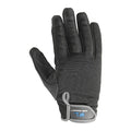 Mechanics Gloves, Synthetic Leather Palm, S, Black