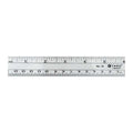 Ruler, Plastic, Lined, 16ths, 6in, Transparnt