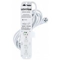 Outlet Strip, Medical Grade, 4 5-15R, 5-15P, 15 ft., White