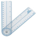 Protractor, Inch and Metric Scales, PVC