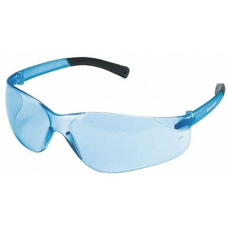 BearKat (BK2), Safety Glasses, Duramass Hard Coat, Light Blue Lens, Light Blue Arms, Frameless