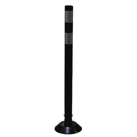 Delineator Post, HDPE, High-Intensity Prismatic, 36" Height, 36" Length, 1 lb, Black