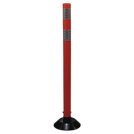 Delineator Post, HDPE, High-Intensity Prismatic, 36" Height, 36" Length, 1.6 lb, Orange
