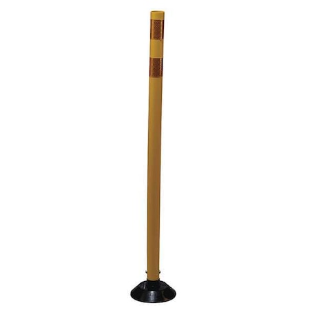 Delineator Post, HDPE, High-Intensity Prismatic, 48" Height, 48" Length, 2 lb, Yellow