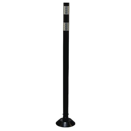 Delineator Post, HDPE, High-Intensity Prismatic, 48" Height, 48" Length, 2 lb, Black