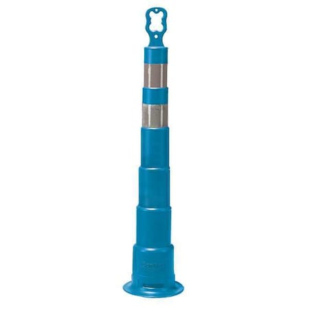 Trim Line Channelizer, High-Density Polyethylene (HDPE), Rubber, High-Intensity Prismatic, 2.6 lb