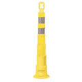Trim Line Channelizer, High-Density Polyethylene (HDPE), Rubber, High-Intensity Prismatic, 2.6 lb