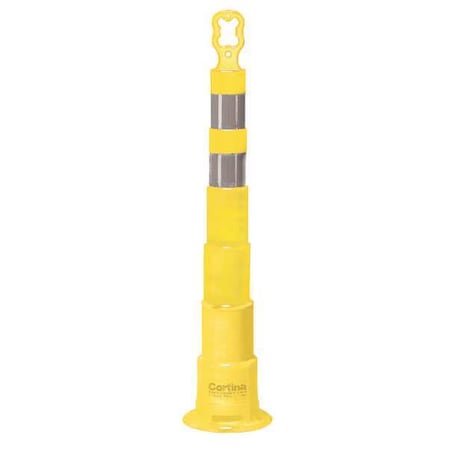 Trim Line Channelizer, High-Density Polyethylene (HDPE), Rubber, High-Intensity Prismatic, 2.6 lb