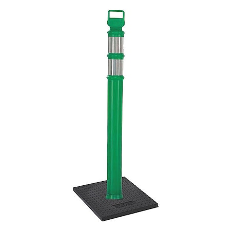 Delineator Post, High-Density Polyethylene (HDPE), High-Intensity Prismatic, 45 in Height, 1.5 lb