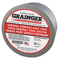 Duct Tape, Gray, 60-1/8 yd L, 2-7/8 in W