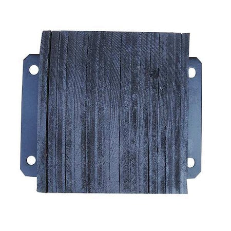 Dock Bumper, 12x6x16 In., Rubber
