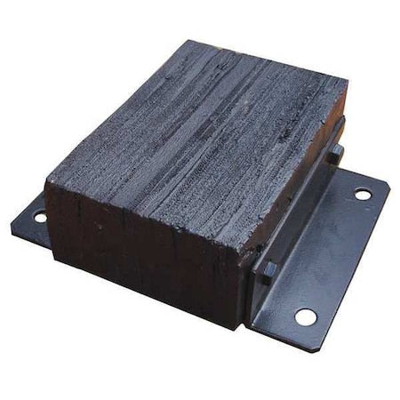 Dock Bumper, 12x4-1/2x14 In., Rubber