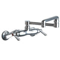 Double Joint Kitchen Faucet, Manual, 3" to 8-3/8" Mount, 2 Hole Commercial