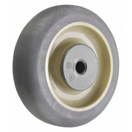 Caster Wheel, Gray, 70 Shore A, 3/8 in Bore