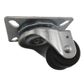 Dual Wheel Swivel Caster, Rubber, 2 in, 200 lb