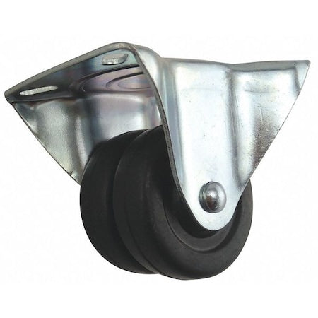 Dual Whl Rgd Cstr, Rubber, 2-1/2 in, 300 lb