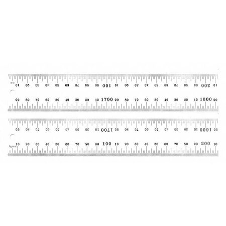 Ruler, Spring-Tempered Steel, 1800mm L