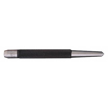 Center Punch, 1/4 in, 4 in, Knurled