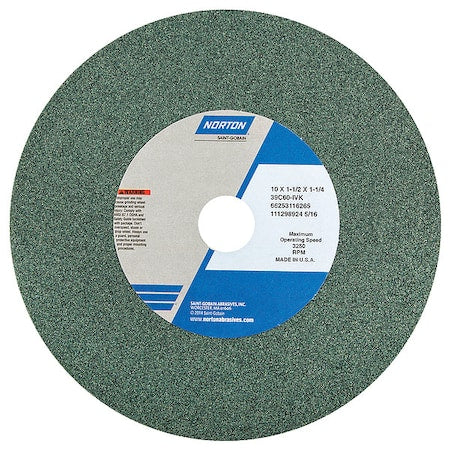 Grinding Wheel, 10 in. Dia, SC, 60 G, Green