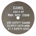 Abrasive Cut-Off Wheel, Type 1, 1-1/2 in Dia, 1/16 in Thick, 1/4 in Arbor Hole Size, Aluminum Oxide