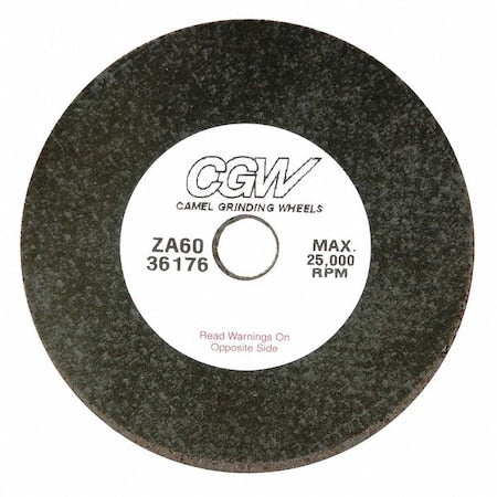 Abrasive Cut-Off Wheel, Type 1, 3 in Dia, 1/32 in Thick, 1/4 in Arbor Hole Size, 60 Grit